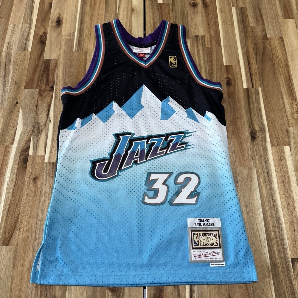 Karl Malone Jersey Mens S Mitchell & Ness Utah Jazz Retro Swingman NBA 96-97